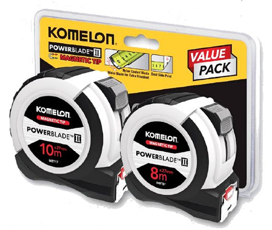 Komelon Powerblade 8 & 10 M Pocket Tape Combo Pack